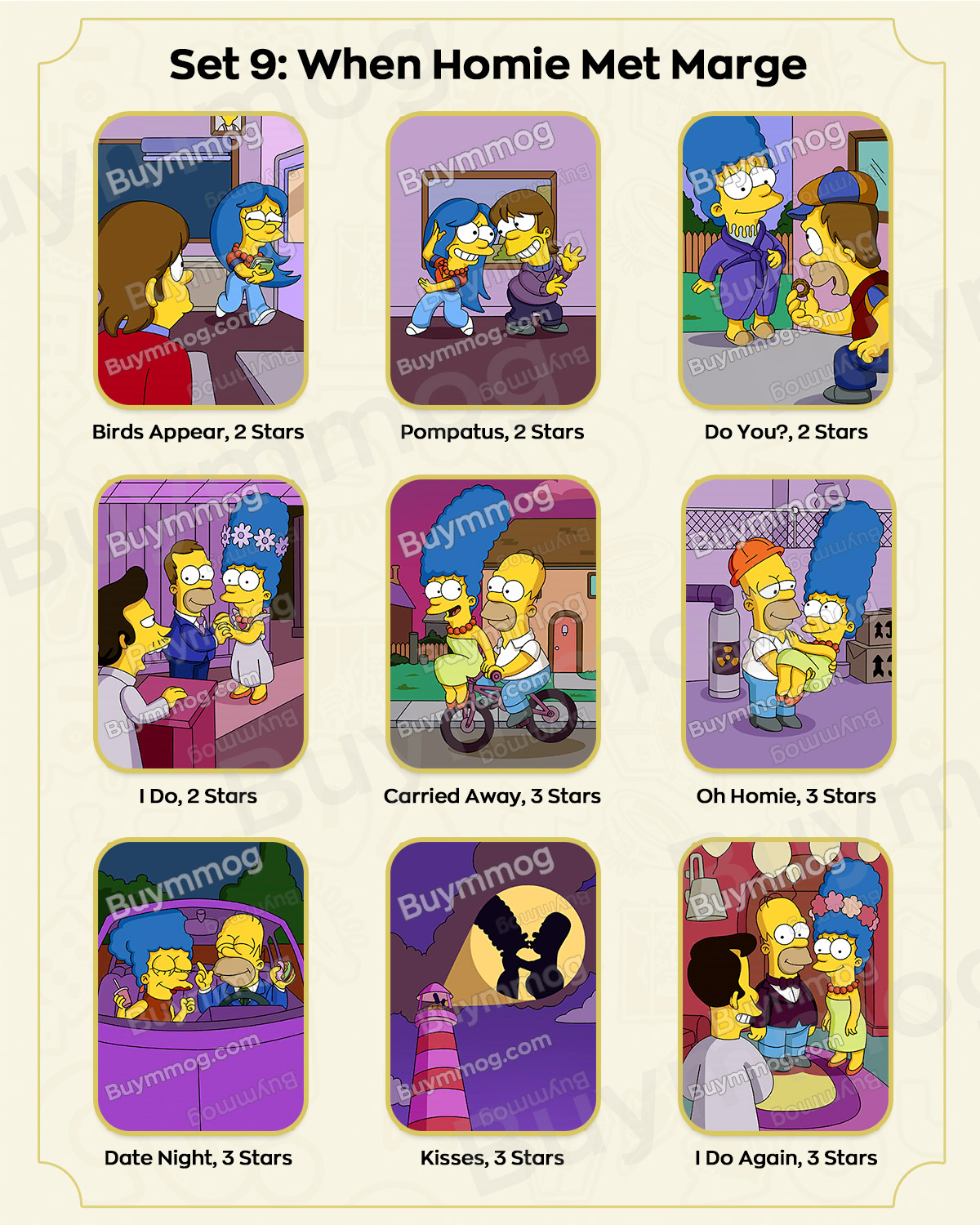 Monopoly GO The Simpsons Album Set 9 Stickers