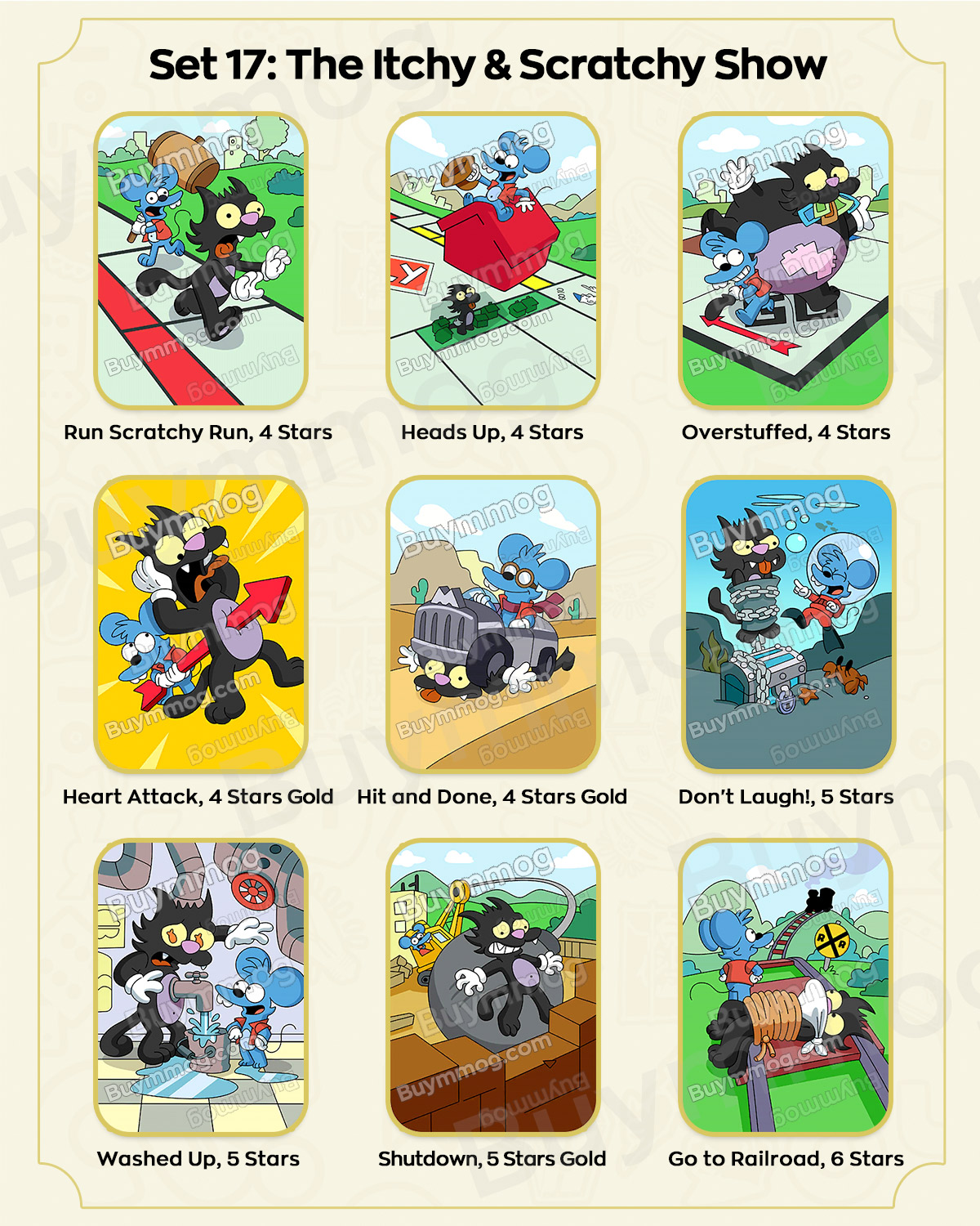 Monopoly GO The Simpsons Album Set 17 Stickers