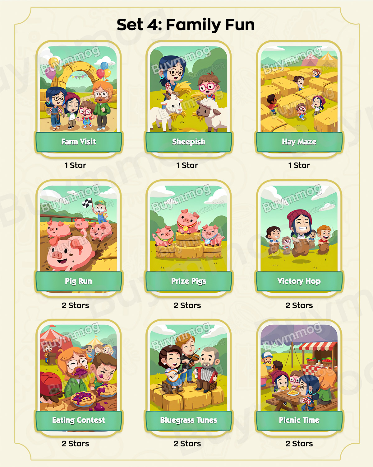 Monopoly GO Happy Harvest Set 7 Blooming Fields stickers