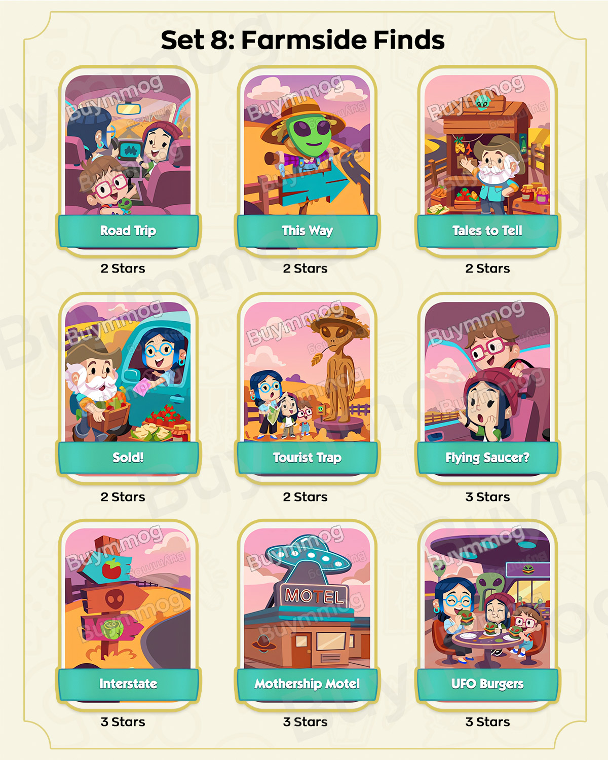 Monopoly GO Happy Harvest Set 9 Growing Care stickers